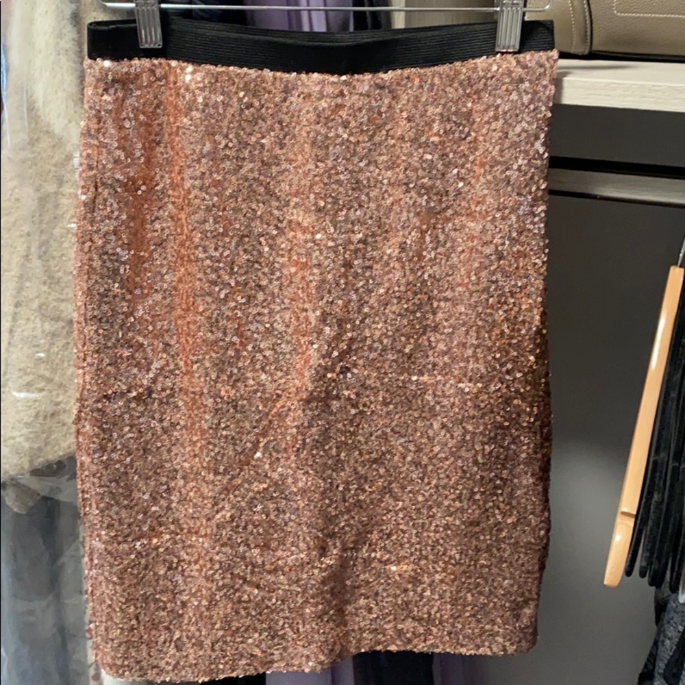 The Limited Rose Gold Sequin Skirt Size Small